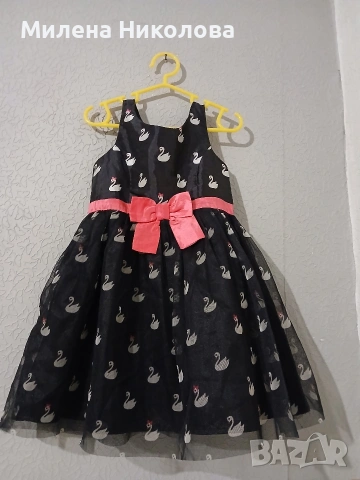 Рокля с лебеди 2-4г