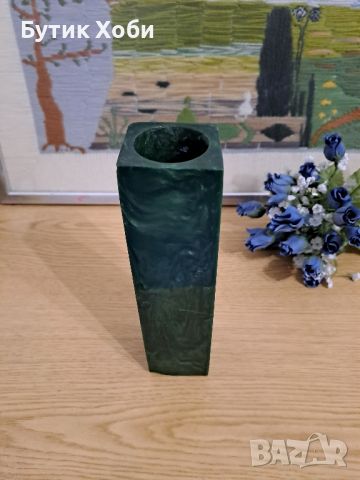 Ретро ваза от каталин ,,малахит,,, снимка 2 - Антикварни и старинни предмети - 45701468