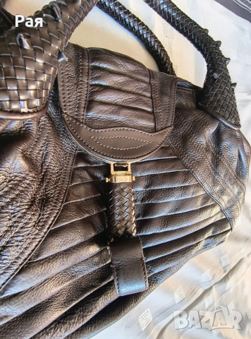 Фенди Кафява кожена чанта Fendi Spy , снимка 9 - Чанти - 54235353