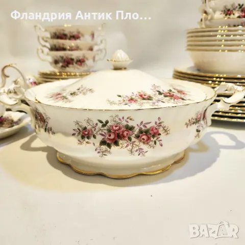 Старинен порцеланов сервиз Royal Albert - Lavender Rose за хранене, снимка 4 - Сервизи - 49101280