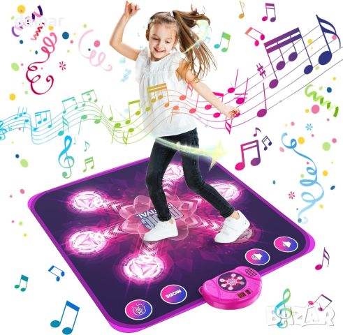 LEAPRCSTORE Музикална подложка за танци с 6 стрелки и 5 режима на игра за деца, снимка 1 - Музикални играчки - 46433409