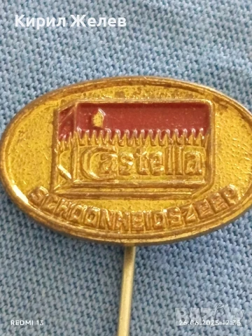 Пет значки стари редки рекламни  CASTELLA,VAN NELLE за КОЛЕКЦИЯ ДЕКОРАЦИЯ 26045, снимка 4 - Колекции - 50806527
