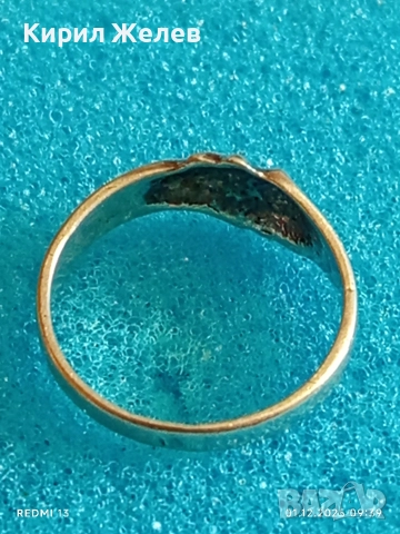 Артистичен сребърен пръстен проба 925 художествена ръчна изработка 17481, снимка 4 - Пръстени - 52601708