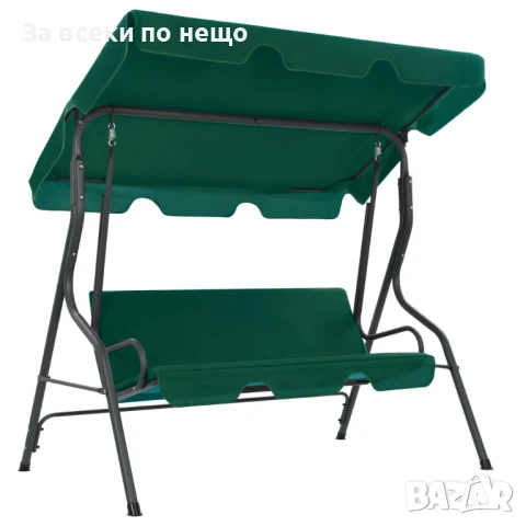 Градинска Люлка, Зелена, 170x110x153 см, Текстил Код P785