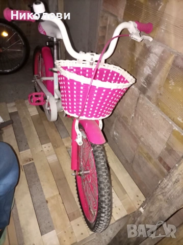 Розово колело с кош и помощни колела  Ultra/ Ултра - 20цола, снимка 3 - Детски велосипеди, триколки и коли - 54013912