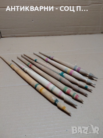 Комплект Соц Стари Вретена За Прежда. НОМЕР 1653., снимка 2 - Антикварни и старинни предмети - 54072797