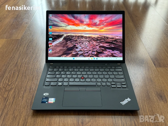 ЧИСТО НОВ 13.3' WUXGA Core i5-1245u Lenovo ThinkPad X13 G3 16GB LPDDR5/256GB SSD/Подсветкa/Бат 8ч, снимка 2 - Лаптопи за работа - 54149382