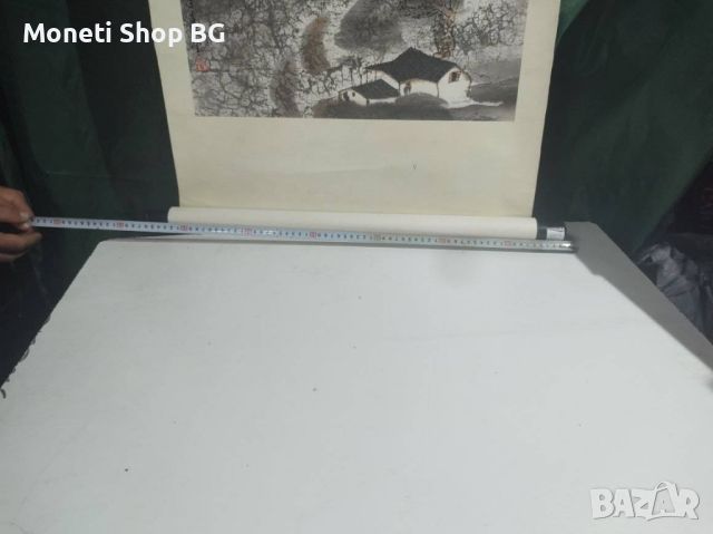 Огромна японска литография, снимка 11 - Други ценни предмети - 45344052