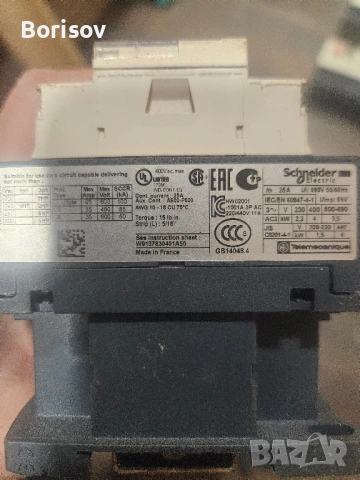 Контактор Schneider Electric автоматичен постояннотоков  25A, снимка 2 - Резервни части за машини - 53126949