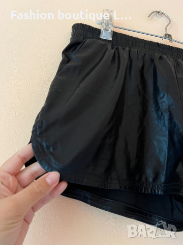 Kate Kasin Къси черни панталонки с ластик и джобове L размер 🖤, снимка 2 - Къси панталони и бермуди - 44993818