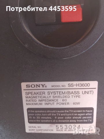 SONY SS-H3600, снимка 3 - Тонколони - 51578573