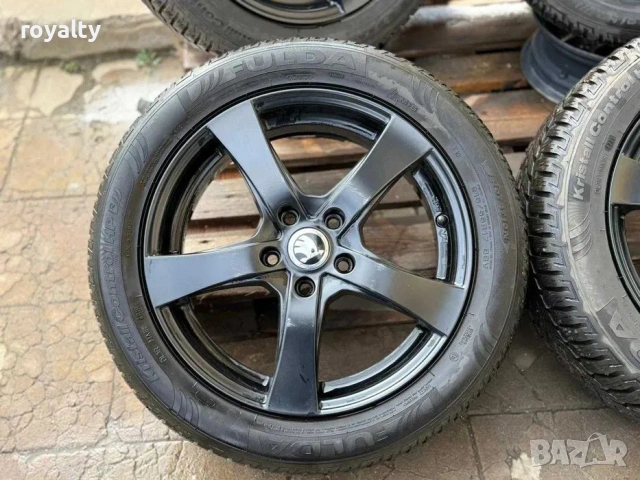 5х112 Джанти 17 Цола Шкода Октавиа Суперб 5x112 Skoda Yeti Karoq Octavia Superb ЕТ 45 J 7 ЦО 57.1 с , снимка 2 - Аксесоари и консумативи - 53672055