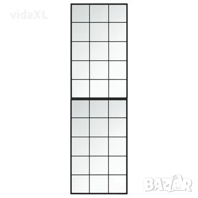 vidaXL Стенни огледала, 2 бр, черни, 100x60 см, метал（SKU:3189035）, снимка 3 - Огледала - 48772123