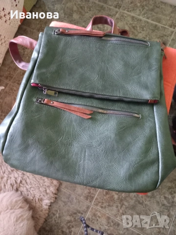 Кожена раница, снимка 2 - Раници - 53959793