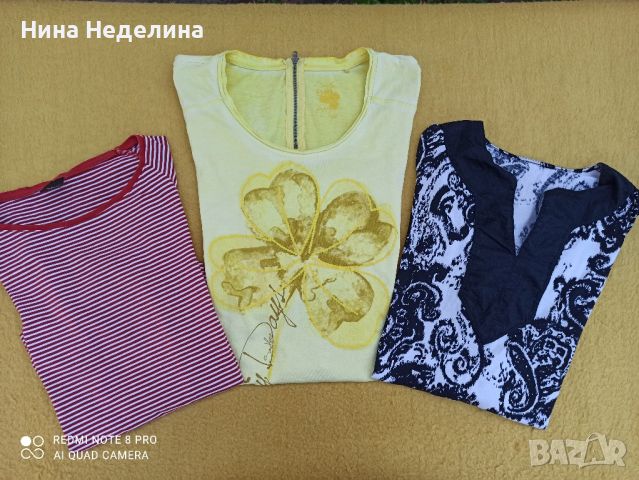Дамски блузи с къс ръкав и потници, снимка 3 - Тениски - 45453554