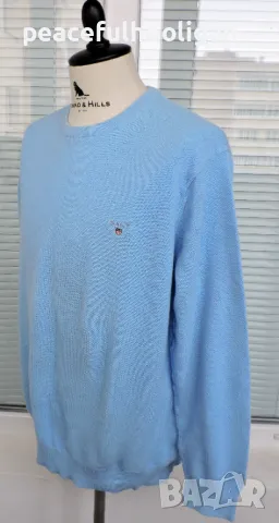 Gant Roundneck Casual Jumper - мъжки пуловер с дълъг ръкав размер XL/XXL, снимка 10 - Пуловери - 49035022