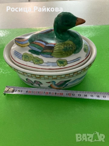 Винтидж ръчно рисувана китайско пате, снимка 3 - Декорация за дома - 51214752