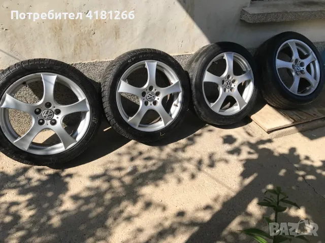 Джанти с гуми17ки за Volkswagen 5x112  , снимка 4 - Гуми и джанти - 46875077