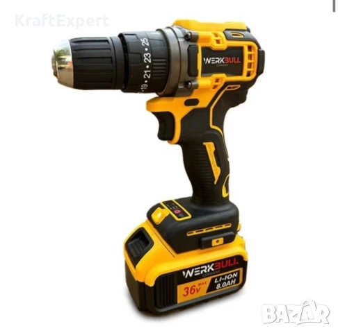 Комплект Мощен винтоверт и безчетков ъглошлайф, снимка 2 - Винтоверти - 50488477