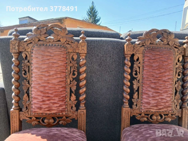Красиви антични столове внос от Холандия, снимка 3 - Антикварни и старинни предмети - 53843810