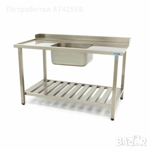 Входна маса с лява мивка и долен оребрен плот – 1200 × 750 мм, снимка 2 - Обзавеждане на кухня - 54065410