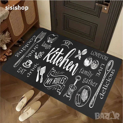 Пътеки за кухня с надписи Love в неутрални тонове 4579, снимка 5 - Други стоки за дома - 53985976