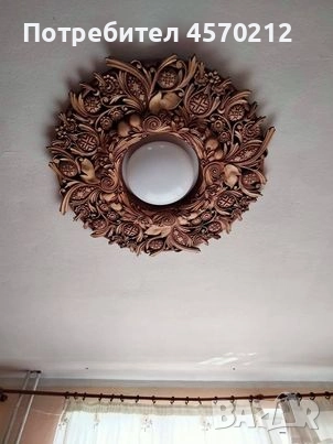 Розета Дърворезба, Ръчна изработка по поръчка, Розета слънце, Дърворезба за стена или таван, снимка 13 - Декорация за дома - 51505011