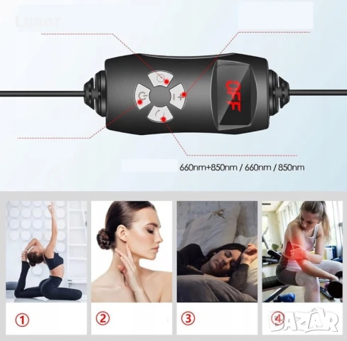 Инфрачервена LED лампа за терапия, снимка 6 - Козметични уреди - 51340936