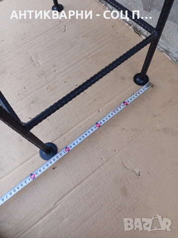 Стара Ръчно Изработена Малка Масичка От Ковано Желязо. НОМЕР 682., снимка 14 - Антикварни и старинни предмети - 53407162