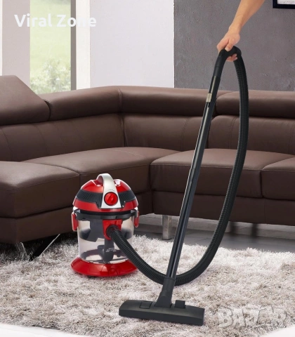 Прахосмукачка с воден филтър Voltz, 800W-1000W, 10л., Червена/Сива, снимка 5 - Прахосмукачки - 53249127