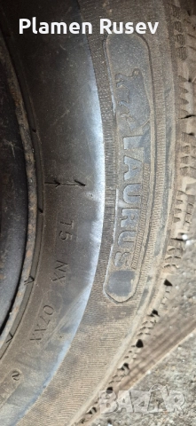 Продавам зимни гуми с джанти 185/65/15, 5х100, снимка 5 - Гуми и джанти - 52424434