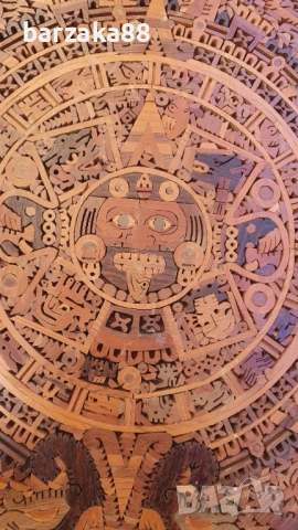Дървено Пано Календар на Маите, снимка 4 - Декорация за дома - 53162574