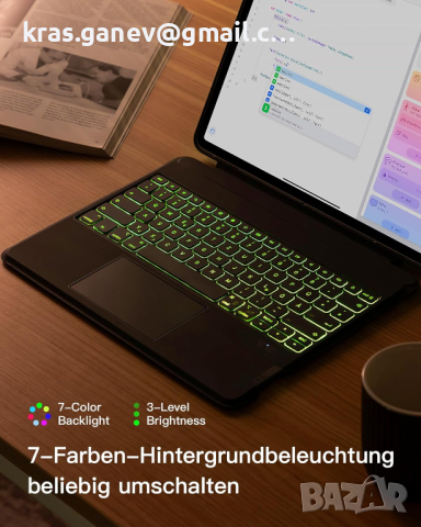 Калъф за клавиатура Inateck, съвместим с iPad Pro 12,9 инча, снимка 7 - Калъфи, кейсове - 44960556