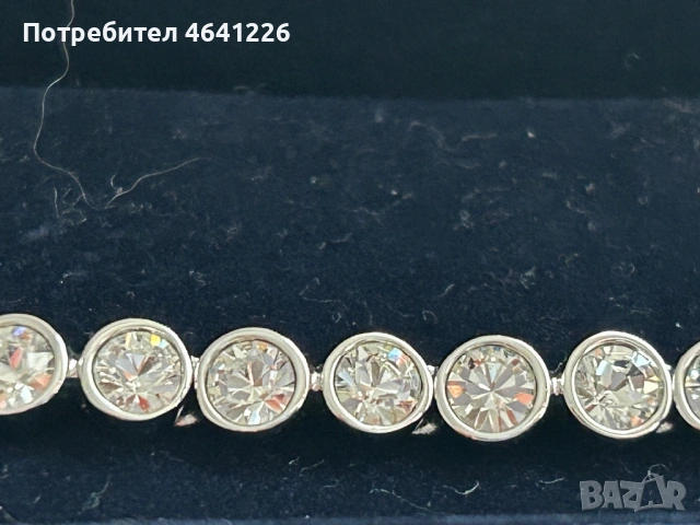 Комплект гривна и обеци Сваровски Swarovski, снимка 2 - Гривни - 53691073