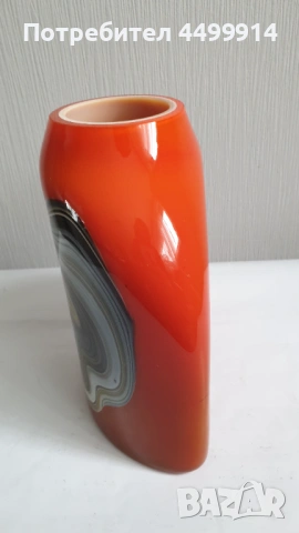 Стара стъклена ваза на Нови Пазар, снимка 4 - Антикварни и старинни предмети - 53691762