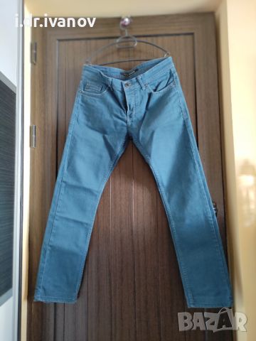 синьо-зелени мъжки дънки DENIM, снимка 1 - Дънки - 45158226