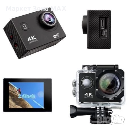 Водоустойчива Спортна екшън камера GoPlus, 16 MP, 4K с WIFI, 170 градуса, HDMI, снимка 3 - Камери - 52915734