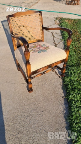 Кресло с гобленова дамаска №041