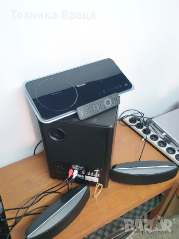 Страхотна аудио система PHILIPS 2.1. Качествен звук с дълбок мек бас! , снимка 10 - Аудиосистеми - 53849399