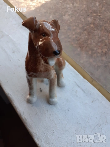 Колекционерска порцеланова фигура статуетка териер порцелан, снимка 6 - Антикварни и старинни предмети - 53444397