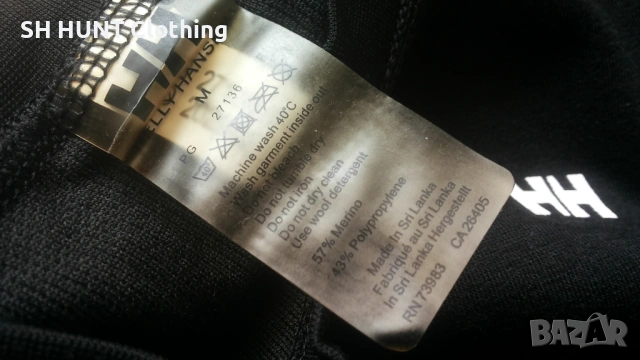 HELLY HANSEN Thermo Undewear 57% Merino Wool размер M термо блуза - 1994, снимка 8 - Блузи - 53288267