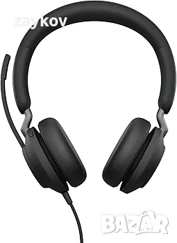 Jabra Evolve2 40 SE - Кабелни стерео слушалки с шумопотискане и 3 микрофона, снимка 4 - Слушалки и портативни колонки - 52257312