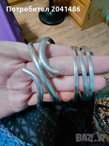 Сребърни дизайнерски     гривни и колие, снимка 7 - Гривни - 53213846