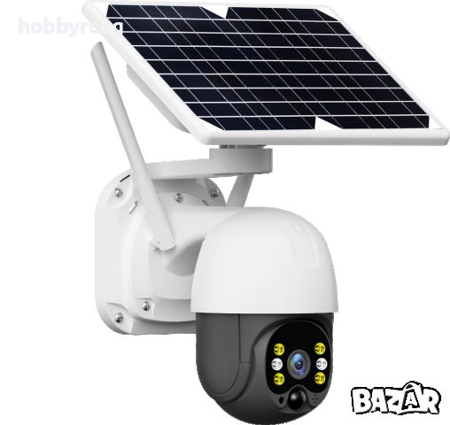 Соларна 4G PTZ камера с FULL HD резолюция, микрофон и слот за SIM и SD карта, снимка 1 - HD камери - 46393750