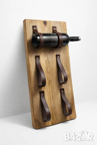 🌿 Арт стойка за вино – ръчно изработена и дизайнерска