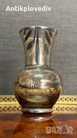 Кристална ваза Bohemia със сребро, снимка 3 - Вази - 45335056