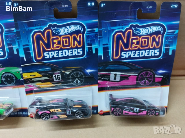Колички Hot Wheels NEON SPEEDERS/ Хот Уилс - 7 модела / 011, снимка 8 - Коли, камиони, мотори, писти - 53146303