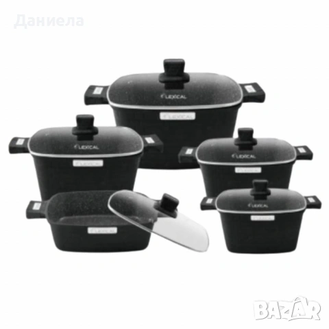 Комплект касероли от 10 части Lexical, серия IMPERIAL FLEX SERIES от гранит с висока ефективност и с