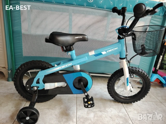 🚲 Детски велосипед Dech 12” със помощни колела, снимка 5 - Детски велосипеди, триколки и коли - 50587797