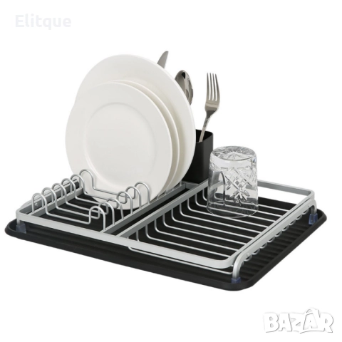 Сушилник за съдове Luigi Ferrero 43x32x12cm, сребрист, снимка 2 - Други стоки за дома - 52832333